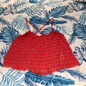 Hollister Red Tank Top Small